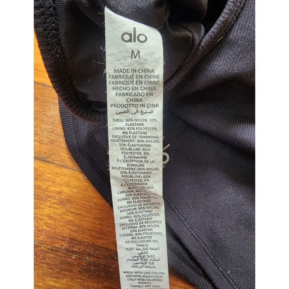 ALO Goddess Ribbed Cropped Racerback Tank Black Size Medium - Picture 5 of 7